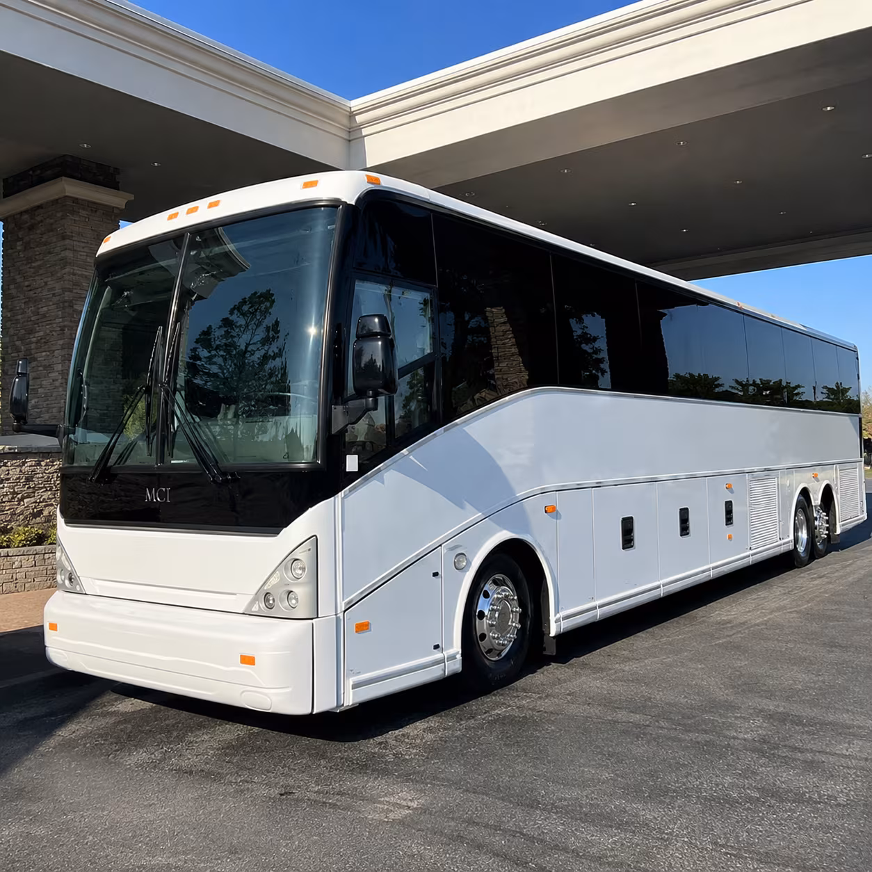 charter bus transportation for 144th fighter wing personnel and support staff