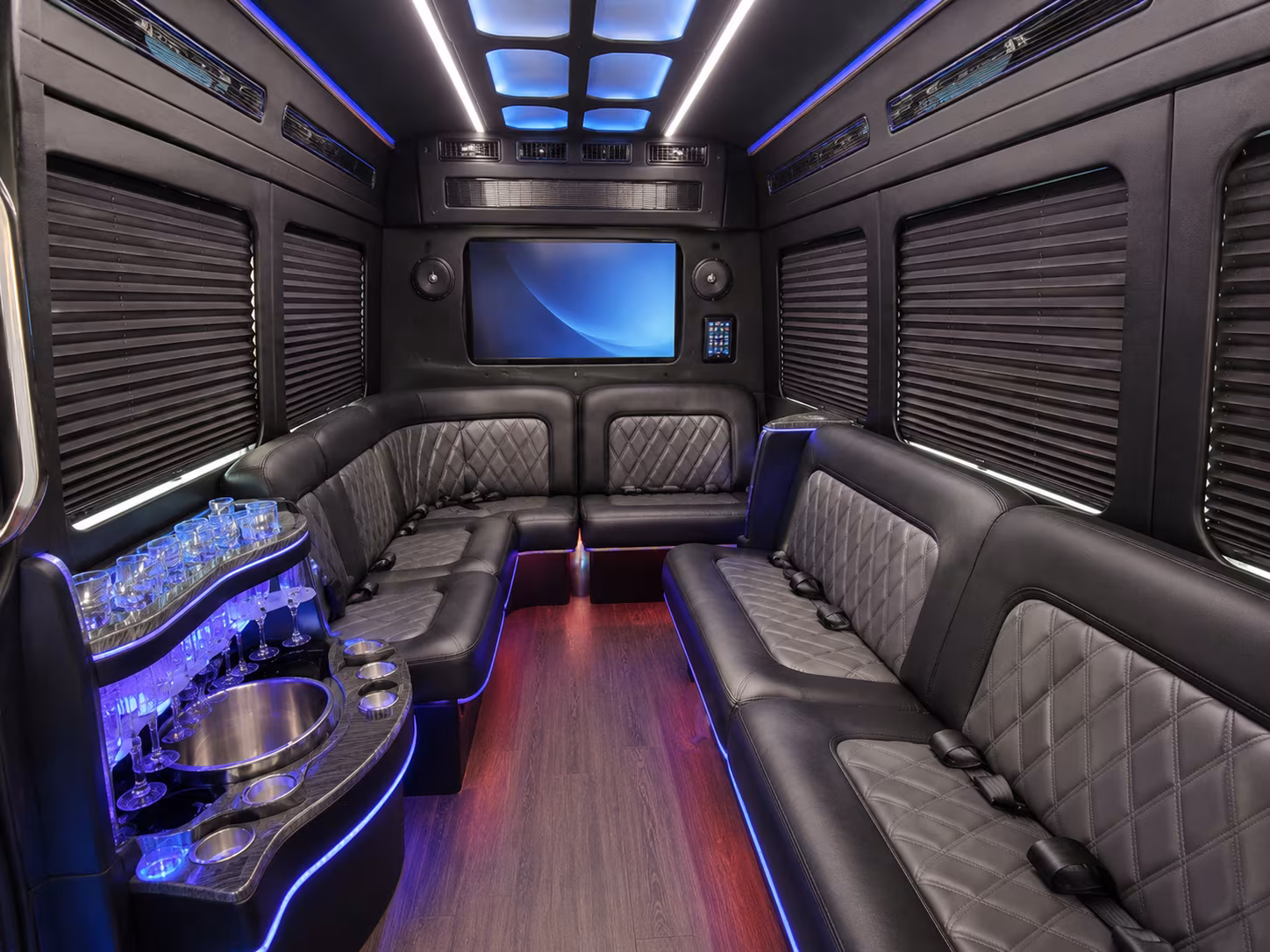 clovis party bus interior